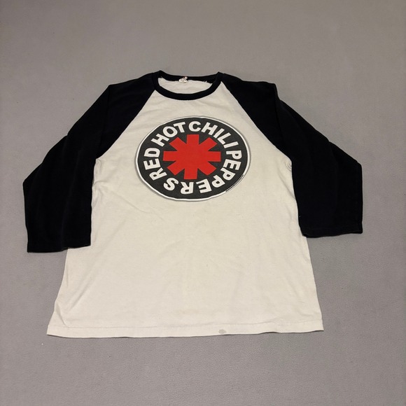 Anvil Other - Vintage Red Hot Chili Peppers Raglan Baseball Tee Mens Small Black White Anvil